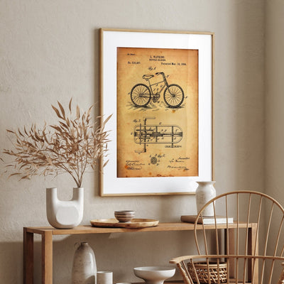 Bicycle Gearing Patent Print - Magic Posters
