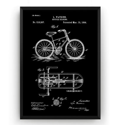 Bicycle Gearing Patent Print - Magic Posters