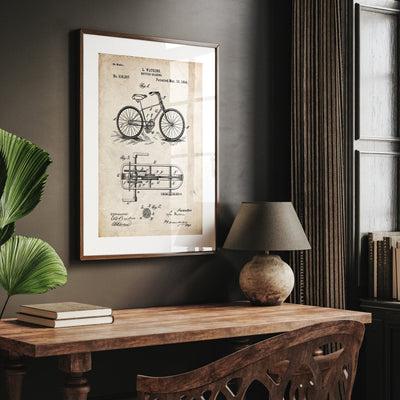 Bicycle Gearing Patent Print - Magic Posters