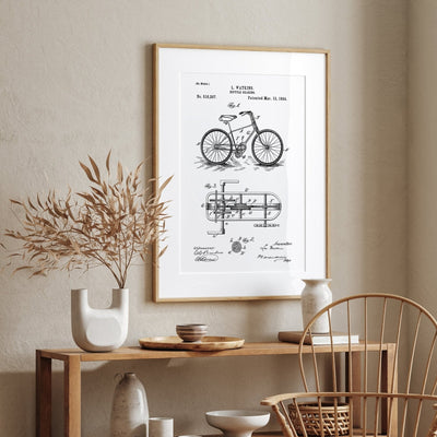 Bicycle Gearing Patent Print - Magic Posters