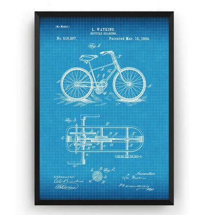 Bicycle Gearing Patent Print - Magic Posters