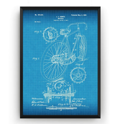 Bicycle Patent Print - Magic Posters