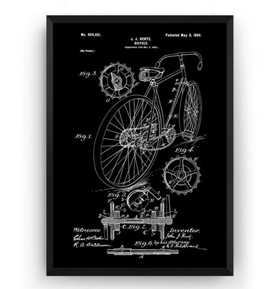 Bicycle Patent Print - Magic Posters