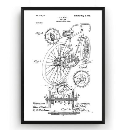 Bicycle Patent Print - Magic Posters