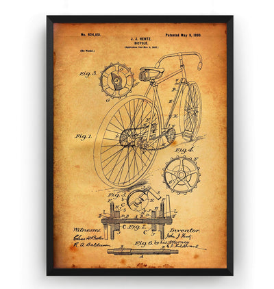 Bicycle Patent Print - Magic Posters