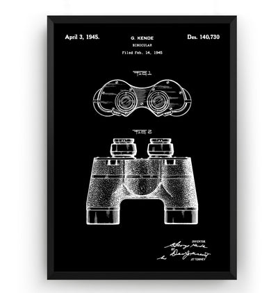 Binoculars 1945 Patent Print - Magic Posters