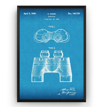Binoculars 1945 Patent Print - Magic Posters