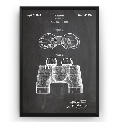 Binoculars 1945 Patent Print - Magic Posters