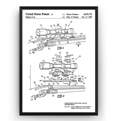 Black Powder Rifle Scope 1989 Patent Print - Magic Posters