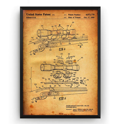 Black Powder Rifle Scope 1989 Patent Print - Magic Posters