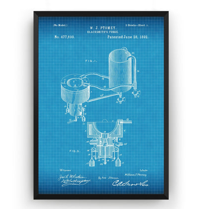 Blacksmith Forge 1892 Patent Print - Magic Posters
