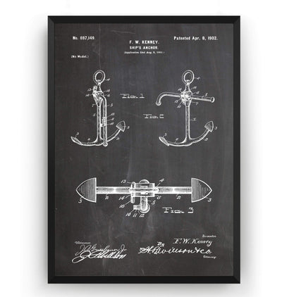 Boat Anchor 1902 Patent Print - Magic Posters