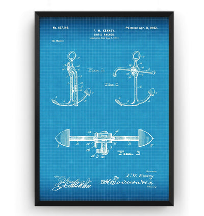 Boat Anchor 1902 Patent Print - Magic Posters