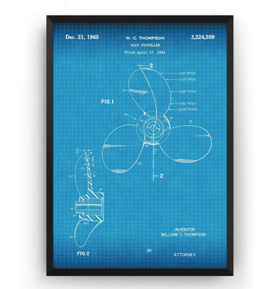 Boat Propeller 1964 Patent Print - Magic Posters
