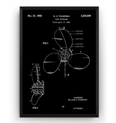 Boat Propeller 1964 Patent Print - Magic Posters