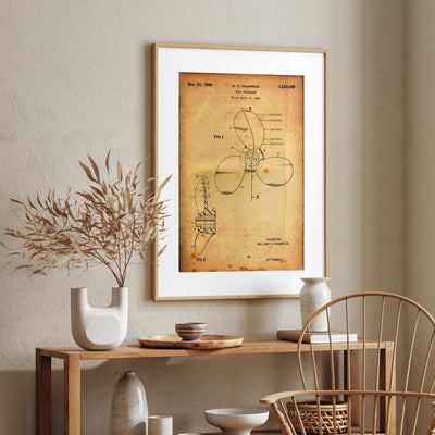 Boat Propeller 1964 Patent Print - Magic Posters