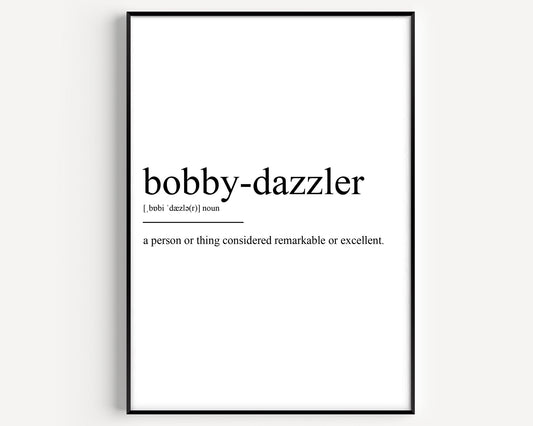 Bobby Dazzler Definition Print - Magic Posters