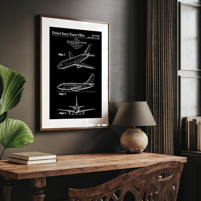 Boeing 737 1966 Patent Print - Magic Posters