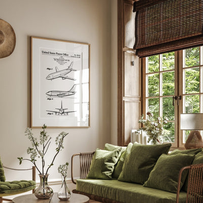 Boeing 737 1966 Patent Print - Magic Posters