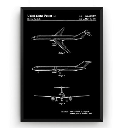Boeing Aircraft 1981 Patent Print - Magic Posters