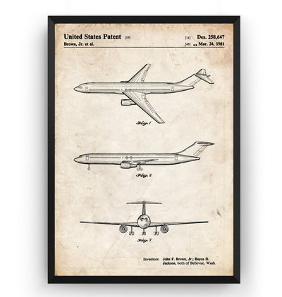 Boeing Aircraft 1981 Patent Print - Magic Posters