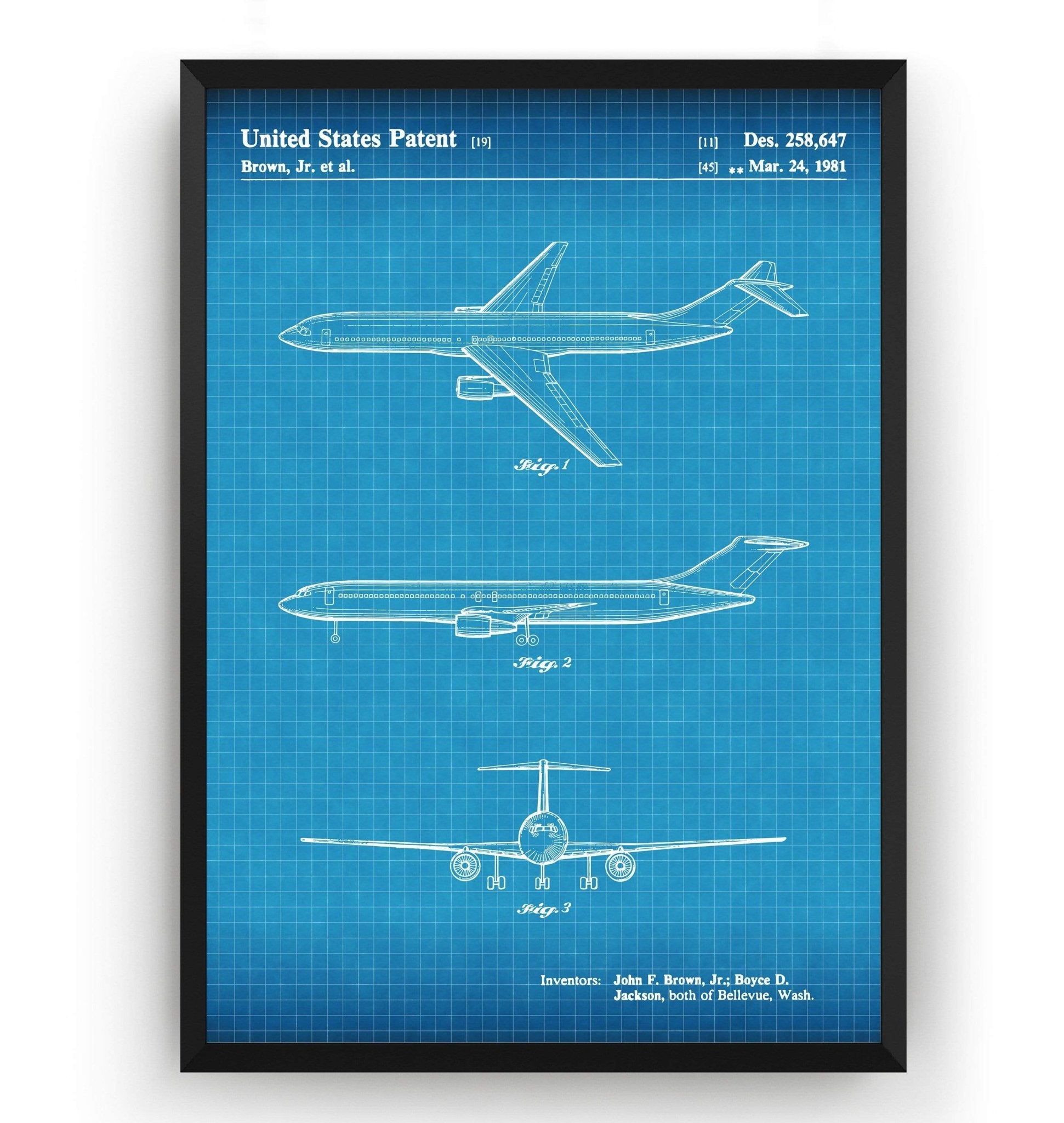 Boeing Aircraft 1981 Patent Print - Magic Posters