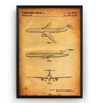 Boeing Aircraft 1981 Patent Print - Magic Posters
