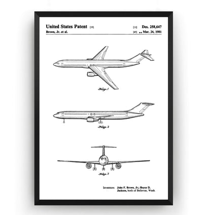 Boeing Aircraft 1981 Patent Print - Magic Posters