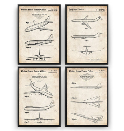 Boeing Aircraft Set Of 4 Patent Prints - Magic Posters