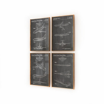 Boeing Aircraft Set Of 4 Patent Prints - Magic Posters