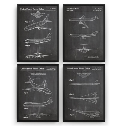 Boeing Aircraft Set Of 4 Patent Prints - Magic Posters
