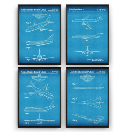 Boeing Aircraft Set Of 4 Patent Prints - Magic Posters