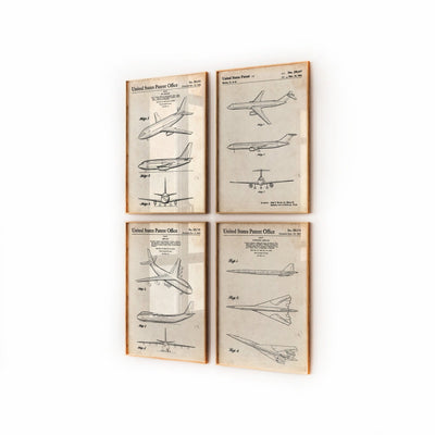 Boeing Aircraft Set Of 4 Patent Prints - Magic Posters