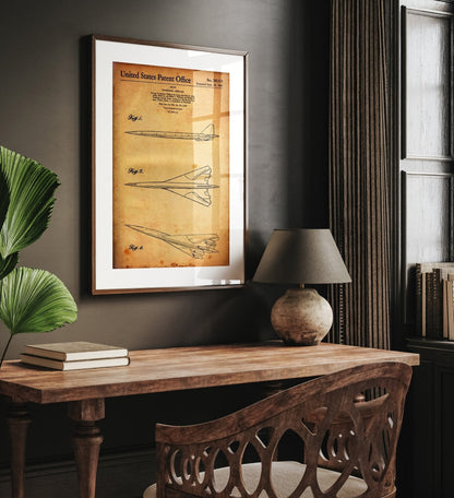 Boeing Supersonic Airplane 1967 Patent Print - Magic Posters