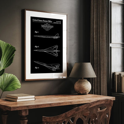 Boeing Supersonic Airplane 1967 Patent Print - Magic Posters
