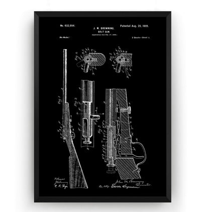 Bolt Gun Patent Print - Magic Posters