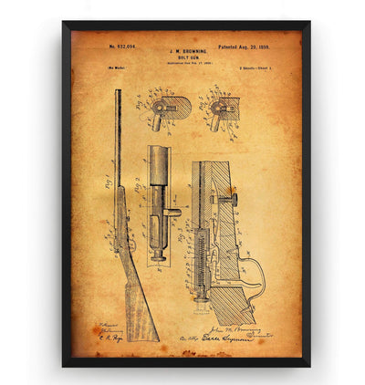 Bolt Gun Patent Print - Magic Posters