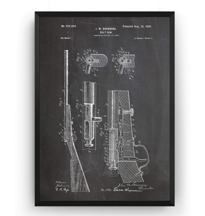 Bolt Gun Patent Print - Magic Posters