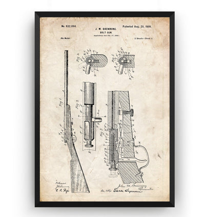 Bolt Gun Patent Print - Magic Posters