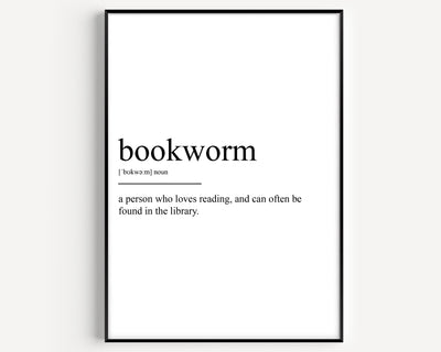 Bookworm Definition Print - Magic Posters