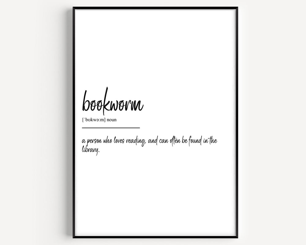 Bookworm Definition Print - Magic Posters