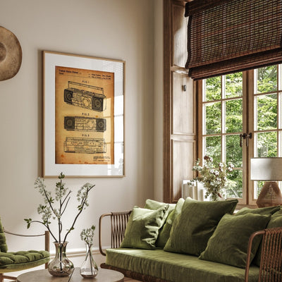 Boombox 1990 Patent Print - Magic Posters