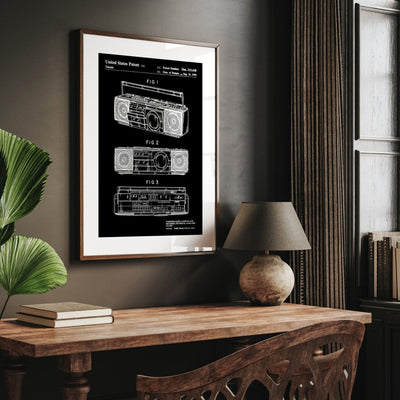 Boombox 1990 Patent Print - Magic Posters