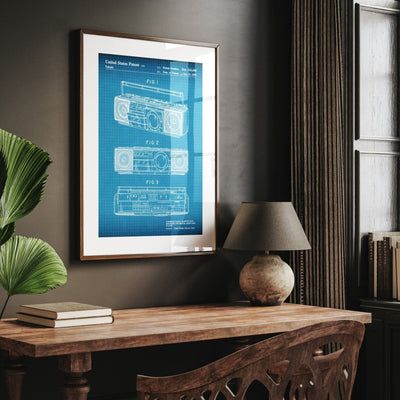 Boombox 1990 Patent Print - Magic Posters