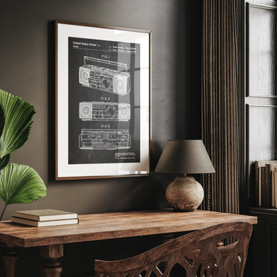 Boombox 1990 Patent Print - Magic Posters