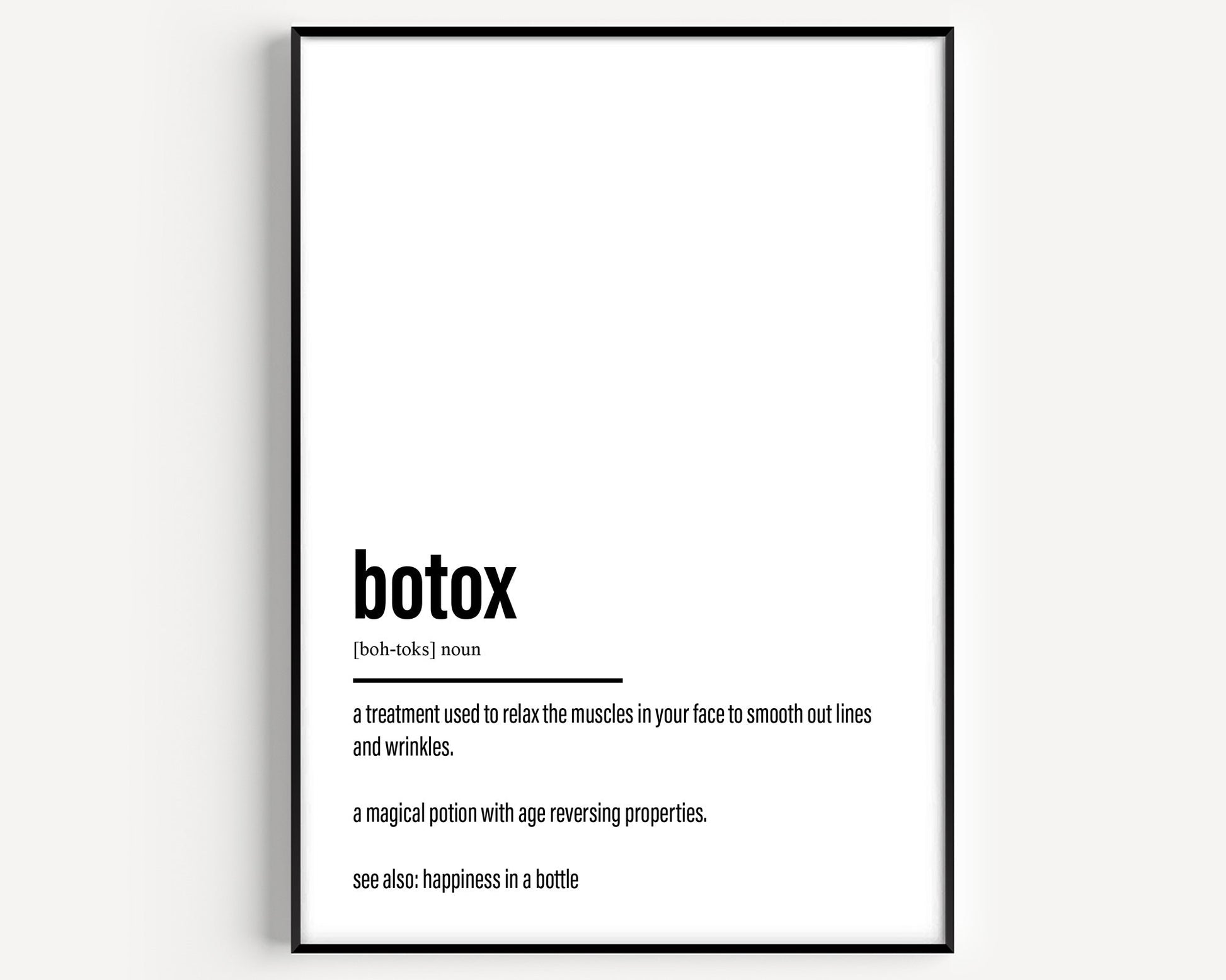 Botox Definition Print - Magic Posters