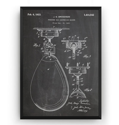 Boxing Speed Bag 1923 Patent Print - Magic Posters