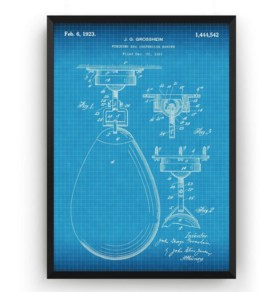 Boxing Speed Bag 1923 Patent Print - Magic Posters
