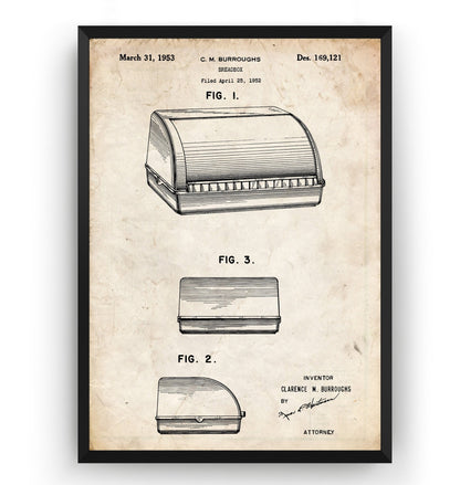 Bread Bin 1953 Patent Print - Magic Posters