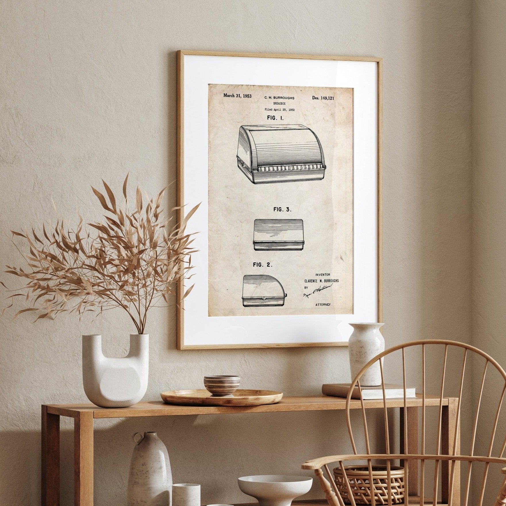 Bread Bin 1953 Patent Print - Magic Posters